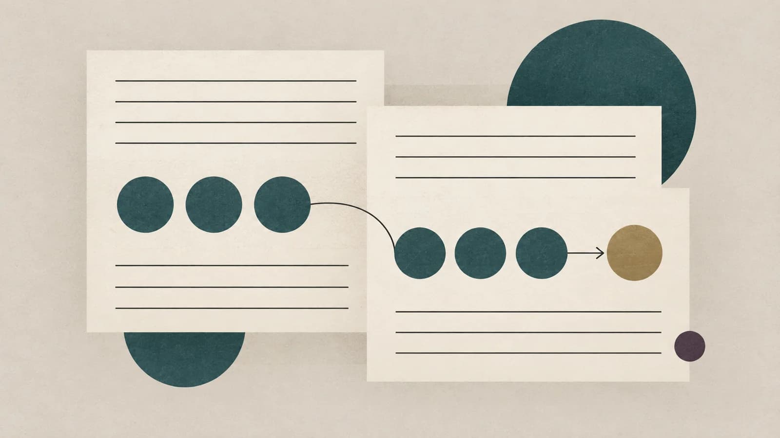 Two abstract manuscript fields showing feedback resolved into a clear revision decision